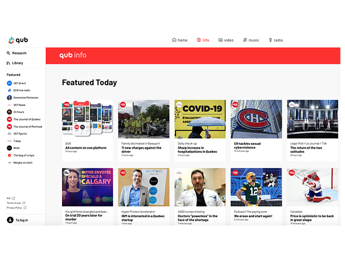 Quebecor unveils QUB content hub encompassing TVA, QUB radio, and Vrai