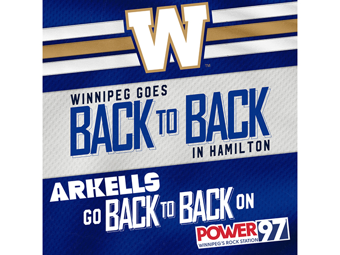 Winnipeg’s Power 97 celebrates city’s back-to-back Grey Cup wins with back-to-back Arkells