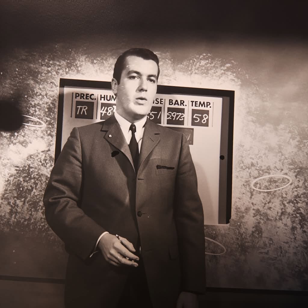 Archival portrait of former CBC News anchor and CJET radio broadcaster Stu Paterson