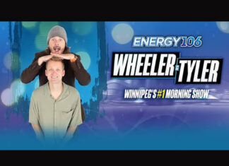 Dave Wheeler and Tyler Carr, host of the Energy 106 morning show in Winnipeg