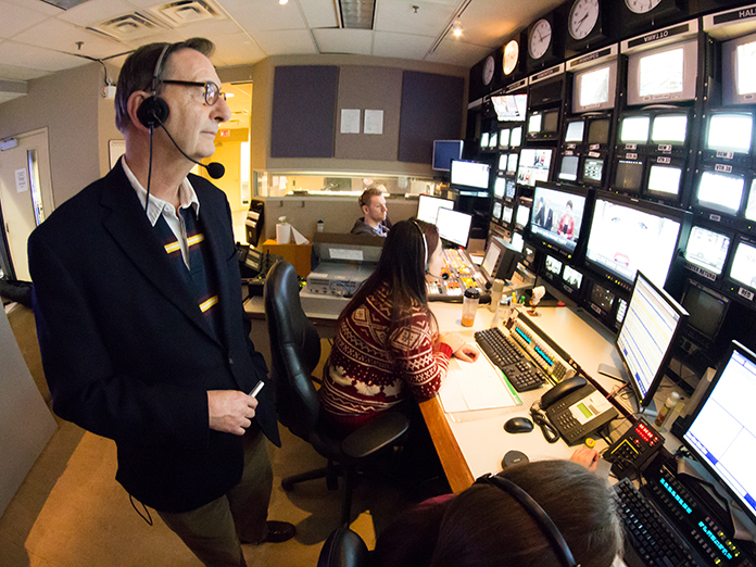 Dwight Ryan in the CHCH-TV control room